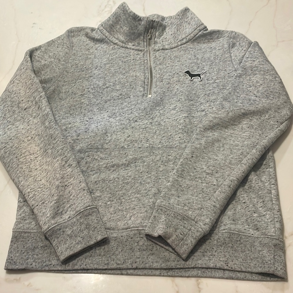 PINK 1/4 ZIP SWEATSHIRT